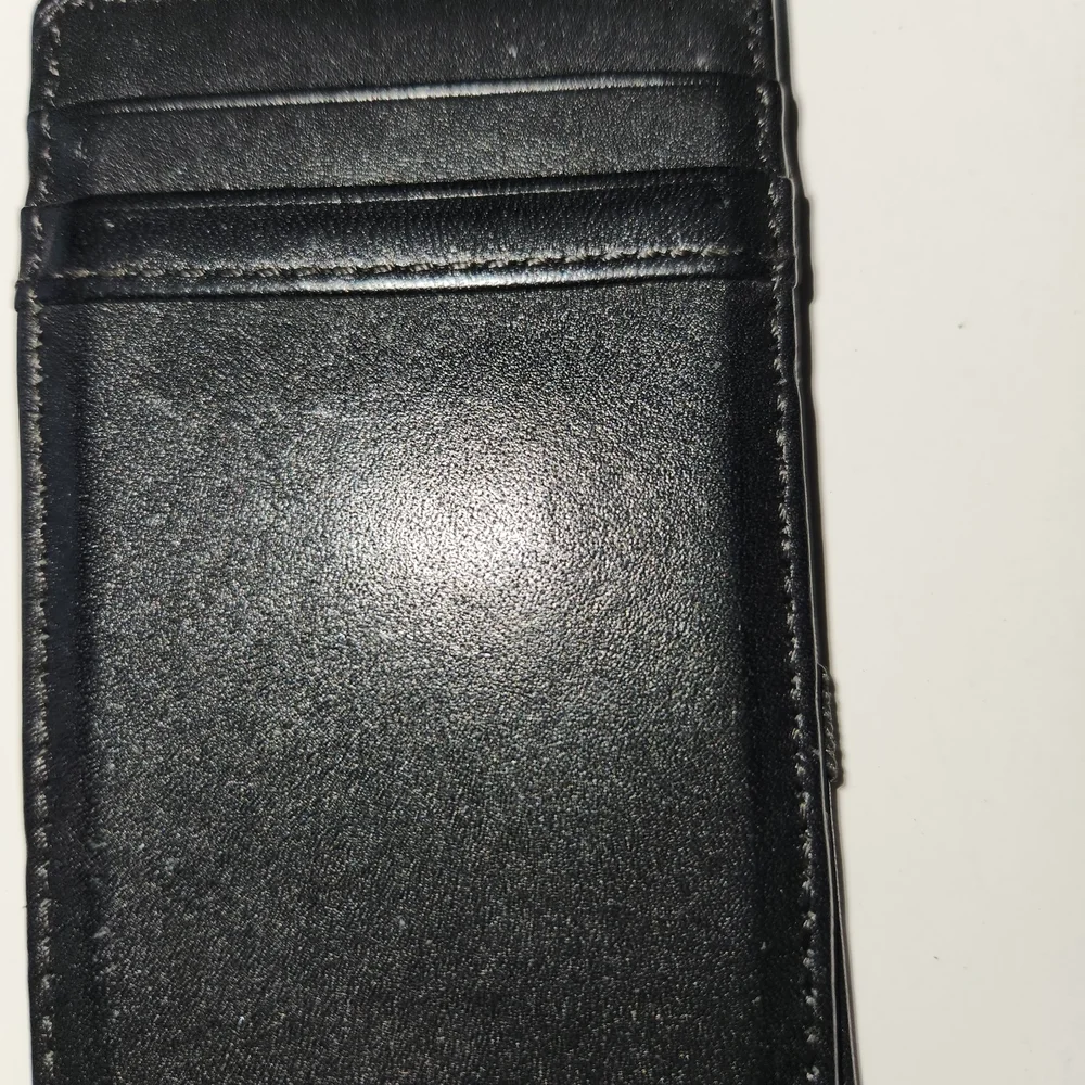J. Crew Black Leather Slim Card Holder